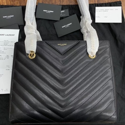 Saint Laurent 2019 Tribeca Women Shoulder Shopper Bag,28.5CM - 입생로랑 2019 트리베카 여성용 숄더 쇼퍼백,568865 , SLB0379,28.5CM,블랙