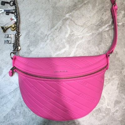 Balenciaga 2019 Leather  Belt Bag ,27CM - 발렌시아가 2019 남여공용 레더 벨트백,BGB0328,27CM,핑크