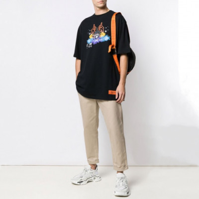 Heron Preston 2019 Mens Printing Cotton Crew neck Short Sleeved Oversize Tshirt - 헤론프레스턴 남성 프린팅 코튼 오버사이즈 반팔티 Hron0013x.Size(xs - l).블랙