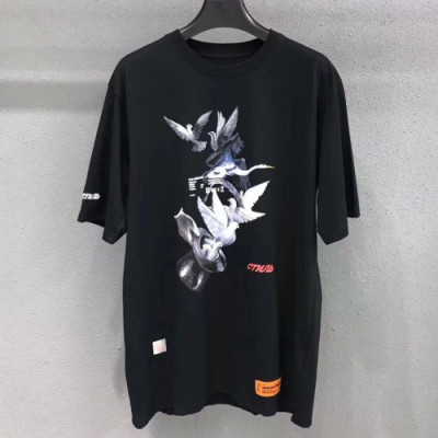 Heron Preston 2019 Mens Printing Cotton Crew neck Short Sleeved Oversize Tshirt - 헤론프레스턴 남성 프린팅 코튼 오버사이즈 반팔티 Hron0014x.Size(xs - l).블랙