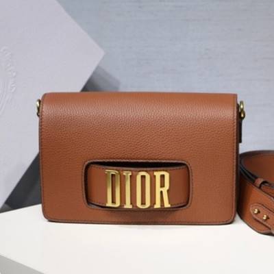 Dior 2019 Leather Chain Shoulder Bag ,25CM - 디올 2019 레더 여성용 체인 숄더백,DIOB0274,25CM,브라운