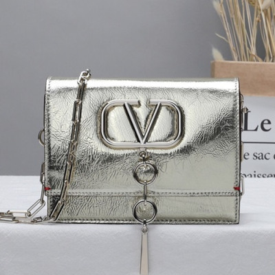 Valentino 2019 Vcase Leather Chain Shoudler Bag,17.5/22CM - 발렌티노 2019 Vcase 여성용 레더 체인 숄더백 ,VTB0583,17.5/22CM,연옐로우골드