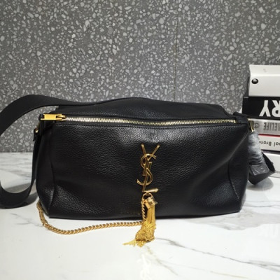 Saint Laurent 2019 Women Chain Shoulder Bag,32CM - 입생로랑 2019 여성용 체인 숄더백 SLB0390,32CM,블랙