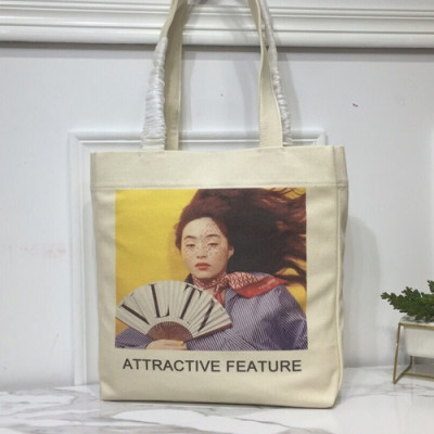 Valentino 2019 Canvas Tote Shoulder Shopper Bag,35CM - 발렌티노 2019 캔버스 여성용 토트 숄더 쇼퍼백 ,VTB0656,35CM,아이보리