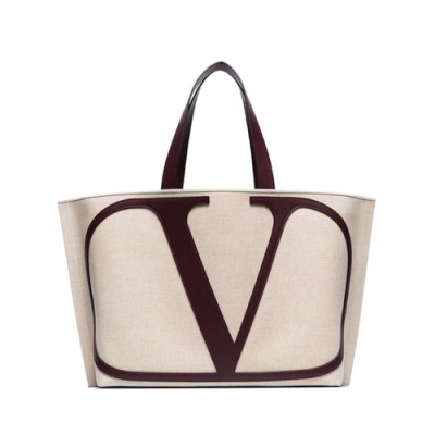 Valentino 2019 Garavani Escape Canvas Small  Tote Shoudler Shopper Bag,30CM - 발렌티노 2019 가라바니 이스케이프 캔버스 스몰 토트 숄더 쇼퍼백, VTB0665,30CM,베이지