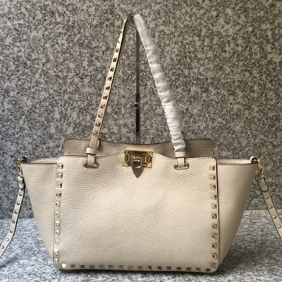 Valentino 2019 Leather Tote Shoulder Shopper Bag,26/33CM - 발렌티노 2019 레더 토트 숄더 쇼퍼백,VTB0674,26/33CM,화이트