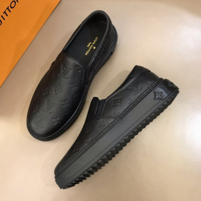 Louis Vuitton 2019 Mm/Wm Initial Logo Leather Slip-on - 루이비통 남자 이니셜 로고 레더 슬립온 Lou01159x.Size(225 - 275).블랙