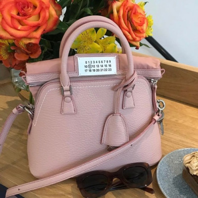 Maison Margiela 2019 5AC Leather Tote Shoulder Bag,23/26cm - 메종 마르지엘라 2019 5AC 레더 토트 숄더백,MMB0005,23/26cm,핑크