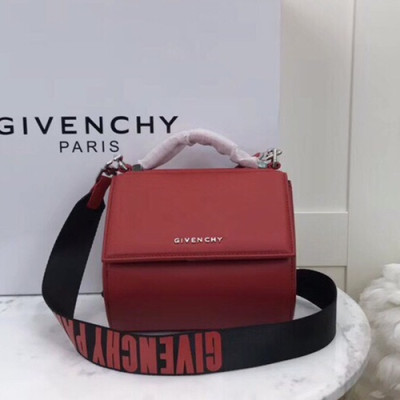 Givenchy 2019 Pandora Box Leather Tote Shoulder Bag,18CM - 지방시 2019 판도라 박스 레더 토트 숄더백,GVB0097,18CM,레드