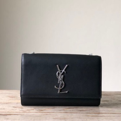 Saint Laurent 2019 Leather Shoulder Bag,20CM - 입생로랑 2019 레더 여성용 숄더백,8529, SLB0426,20CM,블랙