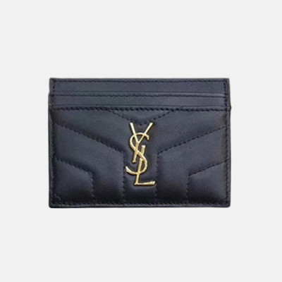 Saint Laurent 2019 Card Purse - 입생로랑 남여공용 카드 퍼스 SLW0017,10.5cm,블랙