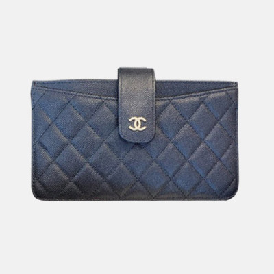 Chanel 2019 Ladies Wallet / Card Purse - 샤넬 2019 여성용 레더 장지갑 / 카드지갑 ,CHAW0031,18.5cm.블랙(금장)