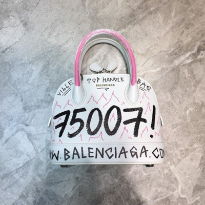 Balenciaga 2019 Ville Top Handle Shoulder Bag,18CM - 발렌시아가 2019 빌 탑 핸들 숄더백,BGB0336,18CM,화이트