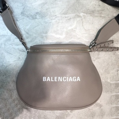 Balenciaga 2019 Leather  Shoulder Bag,24CM - 발렌시아가 2019 남여공용 레더 숄더백,BGB0361,24CM,그레이