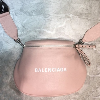 Balenciaga 2019 Leather  Shoulder Bag,24CM - 발렌시아가 2019 남여공용 레더 숄더백,BGB0362,24CM,연핑크