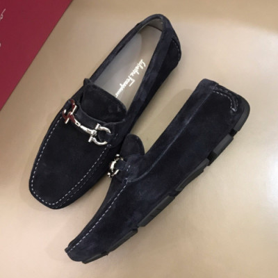 Ferragamo 2019 Mens Metal Gancio Leather Loafer - 페라가모 남성 메탈 간치오 레더 로퍼 Fer0283x.Size(240 - 270).네이비