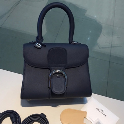 Delvaux 2019 Leather Tote Shoulder Bag,20CM - 델보 2019 레더 토트 숄더백,DVB0299.20CM,네이비