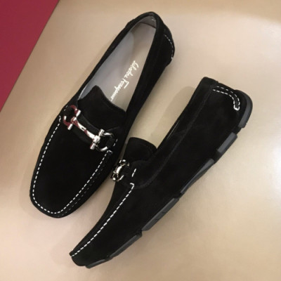 Ferragamo 2019 Mens Metal Gancio Leather Loafer - 페라가모 남성 메탈 간치오 레더 로퍼 Fer0285x.Size(240 - 270).블랙