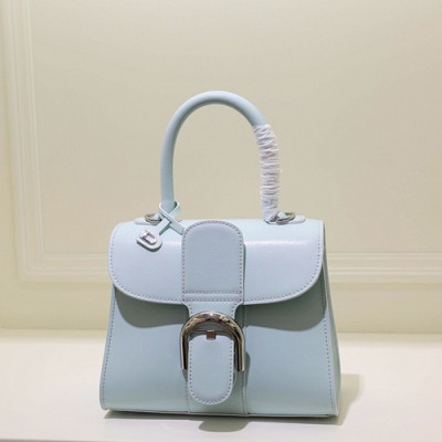 Delvaux 2019 Leather Tote Shoulder Bag,20CM - 델보 2019 레더 토트 숄더백,DVB0305.20CM,연스카이블루