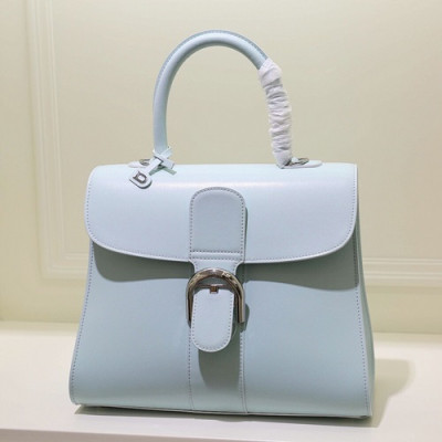 Delvaux 2019 Leather Tote Shoulder Bag,28 CM - 델보 2019 레더 토트 숄더백,DVB0306.28 CM,연스카이블루