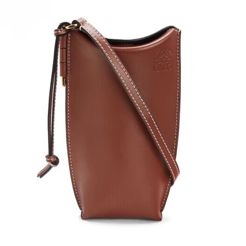 Loewe 2019 Gate Pocket Shoulder Cross Bag / Phone Bag, 19CM - 로에베 2019 게이트 포켓 숄더 크로스백 / 폰백 ,3051-LOEB0051,19CM, 브라운