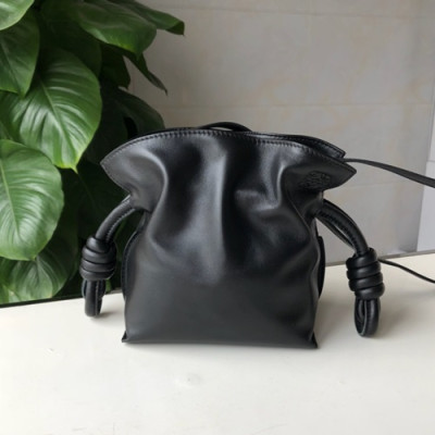 Loewe 2019 Flamenco Knot Mini Tote Shoulder Bag, 17CM - 로에베 2019 플라멩고 노트 미니 토트 숄더백 ,LOEB0087, 17CM, 블랙