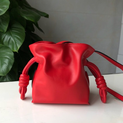 Loewe 2019 Flamenco Knot Mini Tote Shoulder Bag, 17CM - 로에베 2019 플라멩고 노트 미니 토트 숄더백 ,LOEB0089, 17CM, 레드