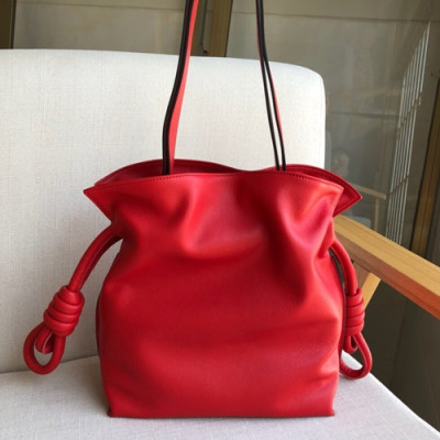 Loewe 2019 Flamenco Knot Small Tote Shoulder Bag, 29.5CM - 로에베 2019 플라멩고 노트 스몰 토트 숄더백 ,LOEB0095, 29.5CM, 레드