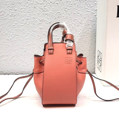 Loewe 2019 Hammock Mini Tote Shoulder Bag, 19.5CM - 로에베 2019 해먹 미니 토트 숄더백 ,10393-LOEB0106, 19.5CM, 핑크오렌지