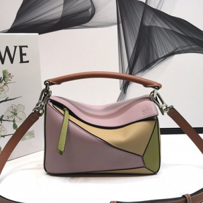 Loewe 2019 Puzzle Small Shoulder Bag, 24CM - 로에베 2019 퍼즐 스몰 숄더백 ,LOEB0135, 24CM,연퍼플+연두