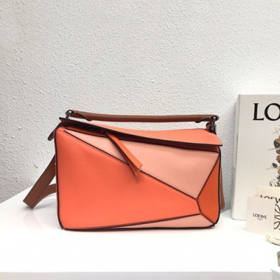 Loewe 2019 Puzzle Small Shoulder Bag, 24CM - 로에베 2019 퍼즐 스몰 숄더백 ,LOEB0145, 24CM,오렌지+핑크