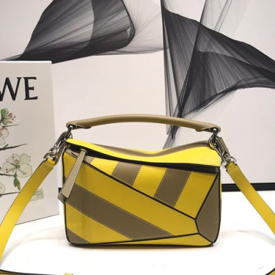 Loewe 2019 Puzzle Small Shoulder Bag, 24CM - 로에베 2019 퍼즐 스몰 숄더백 ,LOEB0149, 24CM,옐로우