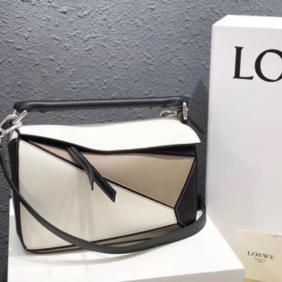 Loewe 2019 Puzzle Small Shoulder Bag, 24CM - 로에베 2019 퍼즐 스몰 숄더백 ,LOEB0162, 24CM,화이트