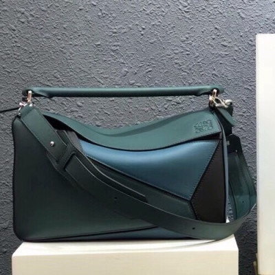 Loewe 2019 Puzzle Medium Shoulder Bag, 29CM - 로에베 2019 퍼즐 미듐 숄더백 ,LOEB0181, 29CM,청색+블루