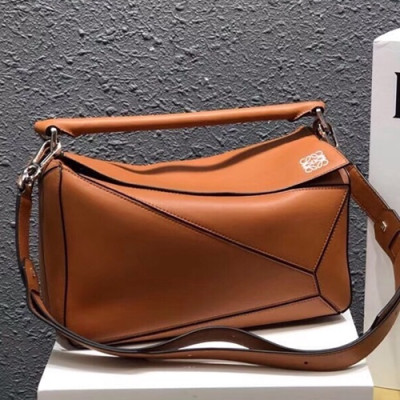 Loewe 2019 Puzzle Medium Shoulder Bag, 29CM - 로에베 2019 퍼즐 미듐 숄더백 ,LOEB0187, 29CM,브라운