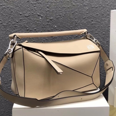 Loewe 2019 Puzzle Medium Shoulder Bag, 29CM - 로에베 2019 퍼즐 미듐 숄더백 ,LOEB0191, 29CM,베이지