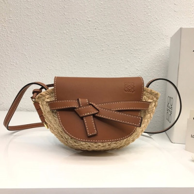 Loewe 2019 Gate Mini Shoulder Bag, 15CM - 로에베 2019 게이트 미니 숄더백 ,10182-LOEB0224,15CM, 브라운