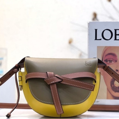 Loewe 2019 Gate Small Shoulder Bag,20CM - 로에베 2019 게이트 스몰 숄더백 ,LOEB0258, 20CM,올리브+옐로우