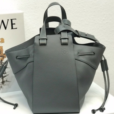 Loewe 2019 Hammock Large Tote Shoulder Bag, 32CM - 로에베 2019 해먹 라지 토트 숄더백 ,10392-LOEB0296, 32CM, 블루그레이