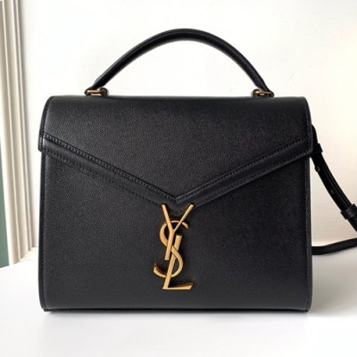 Saint Laurent 2019 Women Cassandra Tote Shoulder Bag,24CM - 입생로랑 2019 여성용 카산드라 토트 숄더백 SLB0433,24CM,블랙