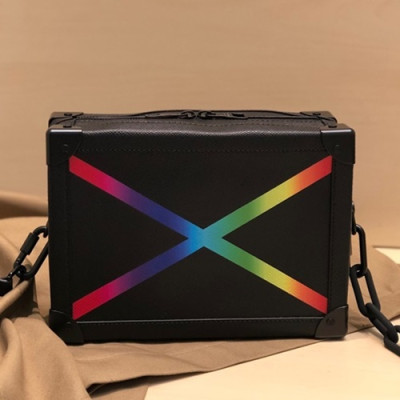 Louis Vuitton 2019 Soft Trunk Shoulder Bag,25cm - 루이비통 2019 소프트 트렁크 숄더백 M44428,LOUB1477,25cm,블랙