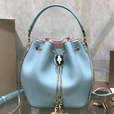 Bvlgari 2019 Bucket Tote Shoulder Bag,20CM - 불가리 2019 버킷 토트 숄더백,BVLB0118,20cm,스카이블루