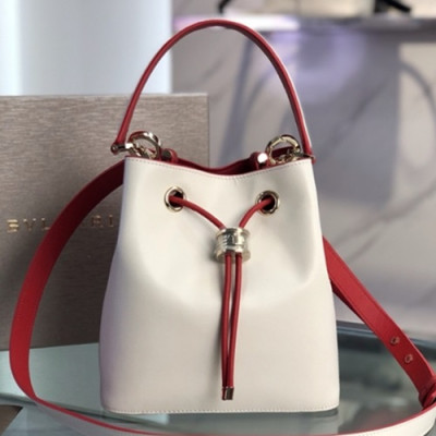 Bvlgari 2019 Bucket Tote Shoulder Bag,21CM - 불가리 2019 버킷 토트 숄더백,BVLB0124,21cm,레드+화이트