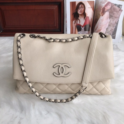 Chanel 2019 Women Leather Chain Shoulder Bag ,32CM - 샤넬 2019 여성용 레더 체인 숄더백,CHAB0863,32CM,아이보리