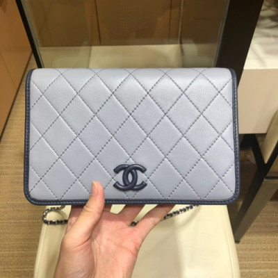 Chanel 2019 WOC Chain Cross Bag,19CM - 샤넬 2019 WOC 체인 크로스백,CHAB0880,19CM,그레이