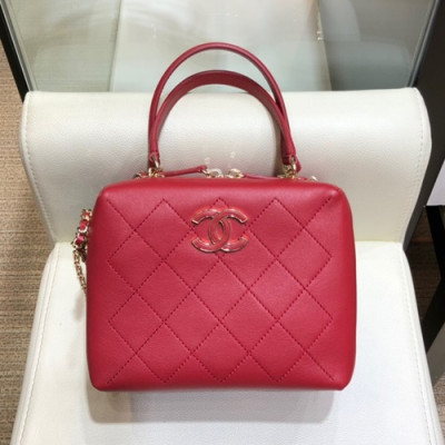 Chanel 2019 Leather Tote Shoulder Bag ,20CM - 샤넬 2019 레더 토트 숄더백  CHAB0884,20CM,레드