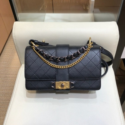 Chanel 2019 Leather Small Shoulder Bag ,22CM - 샤넬 2019 레더 여성용 스몰 숄더백  CHAB0920,22CM,블랙