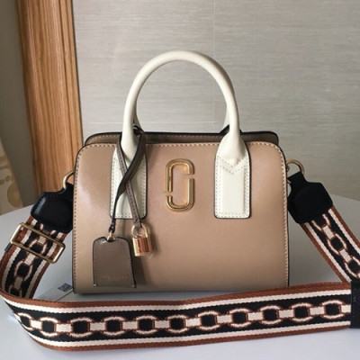 Mark Jacobs 2019 Leather Women Tote Shoulder Bag,25cm - 마크제이콥스 2019 레더 여성용 토트 숄더백,MJB0048 ,25cm,다크베이지