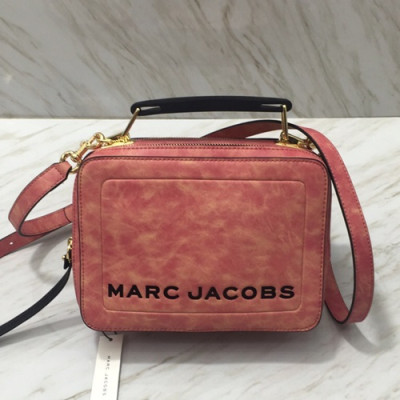 Mark Jacobs 2019 Leather Women Box Tote Shoulder Bag,23cm - 마크제이콥스 2019 레더 여성용 박스 토트 숄더백,MJB0081 ,23cm,핑크