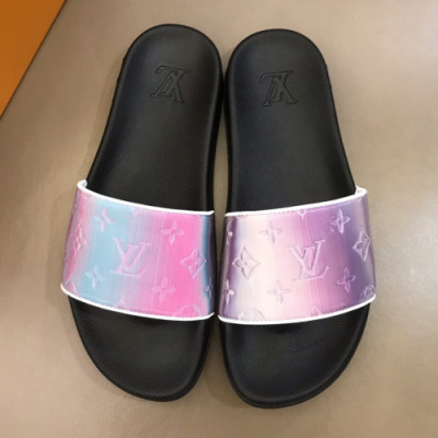 Louis Vuitton 2019 Mens Initial Logo Leather Slipper - 루이비통 남성 이니셜 로고 레더 슬리퍼 Lou01163x.Size(240 - 275).핑크